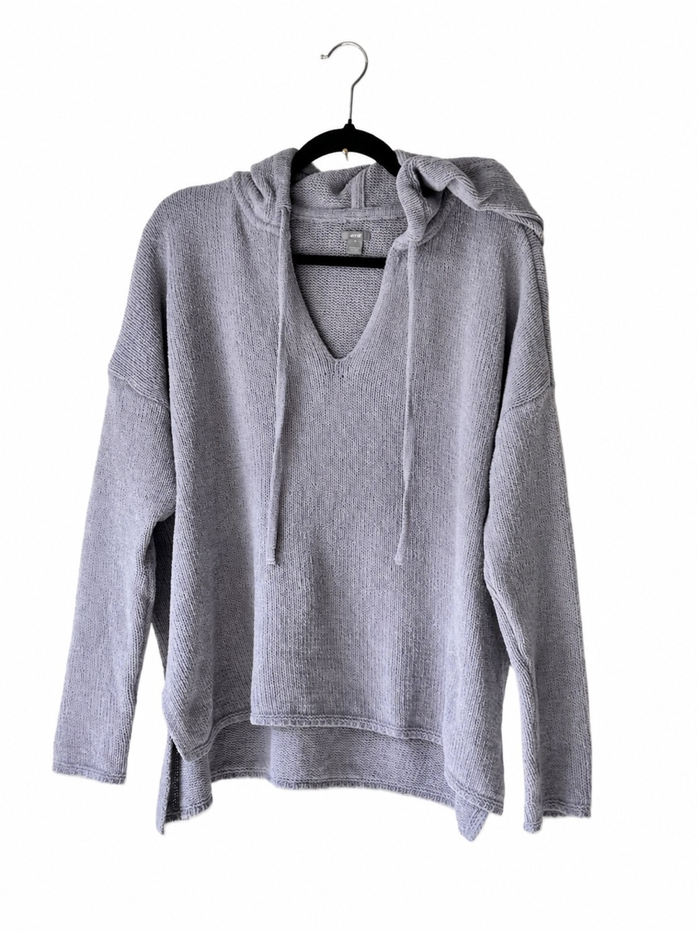 Aerie Hooded Sweater M Heathered Lavender Ultra Soft Relaxed Oversized Knit